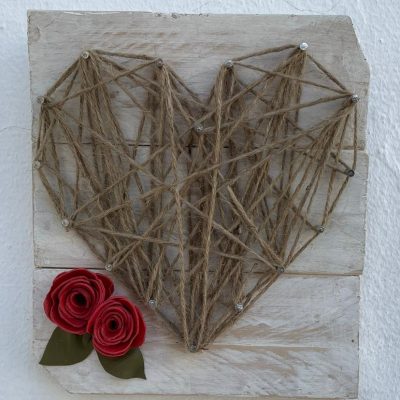 Cuadro Corazón y Rosas
