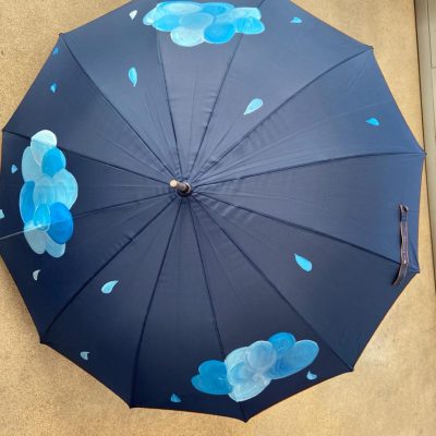 Paraguas Azul Nubes