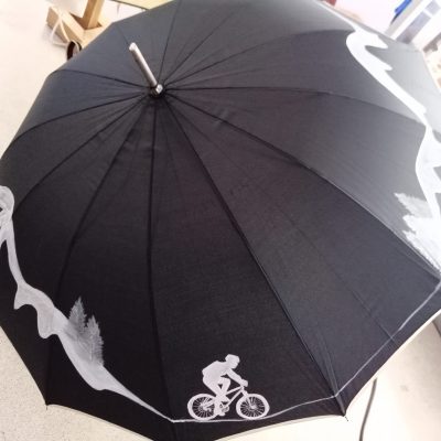 Paraguas paseo ciclista