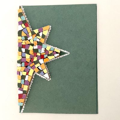 Felicitación navidad trencadís colores