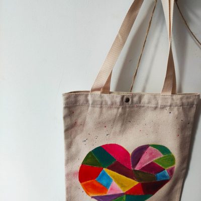 Bolsa corazón multicolor