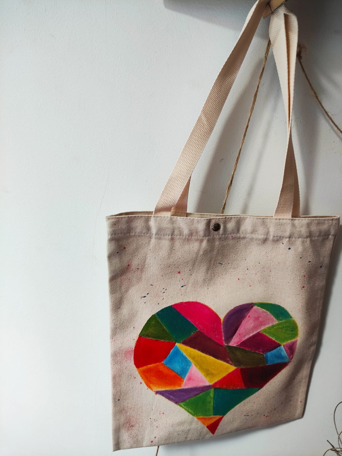 Bolsa corazón multicolor