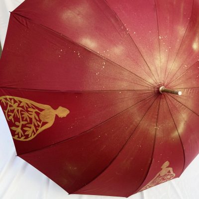 Paraguas granate de fallara